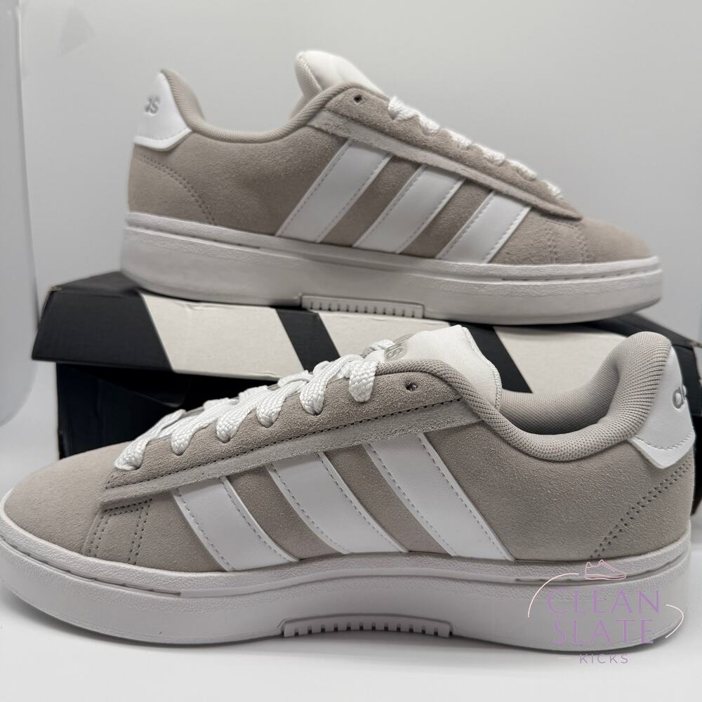 Adidas Grand Court Alpha 00s Grey White Suede JH7230 Women 8.5 Display